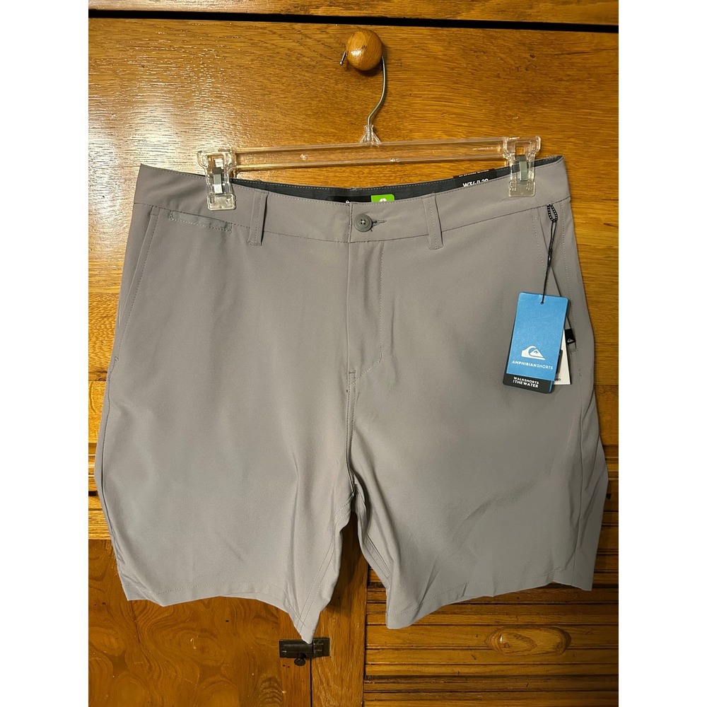 Quiksilver Union Performance Amphibian 20 Grey Hybrid Shorts Mens 34 NEW